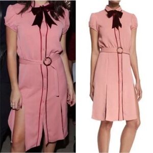 ALICE + OLIVIA Carie Belted Bow-Tie Shirtdress